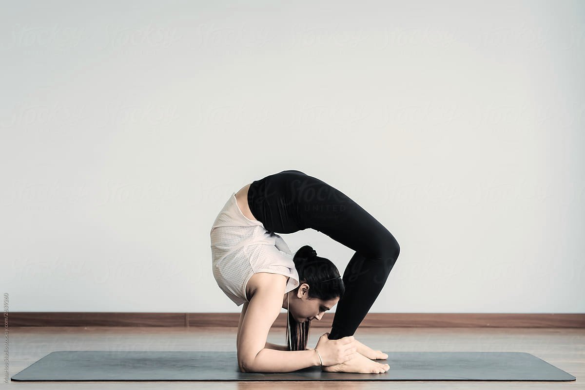Vrschikasana, in progress