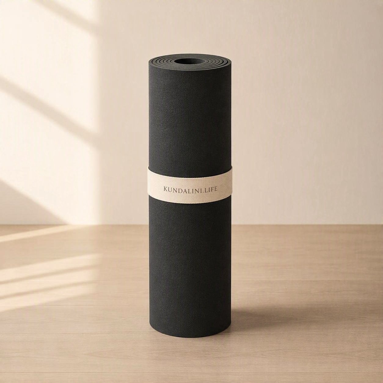 Natural rubber mat, in use