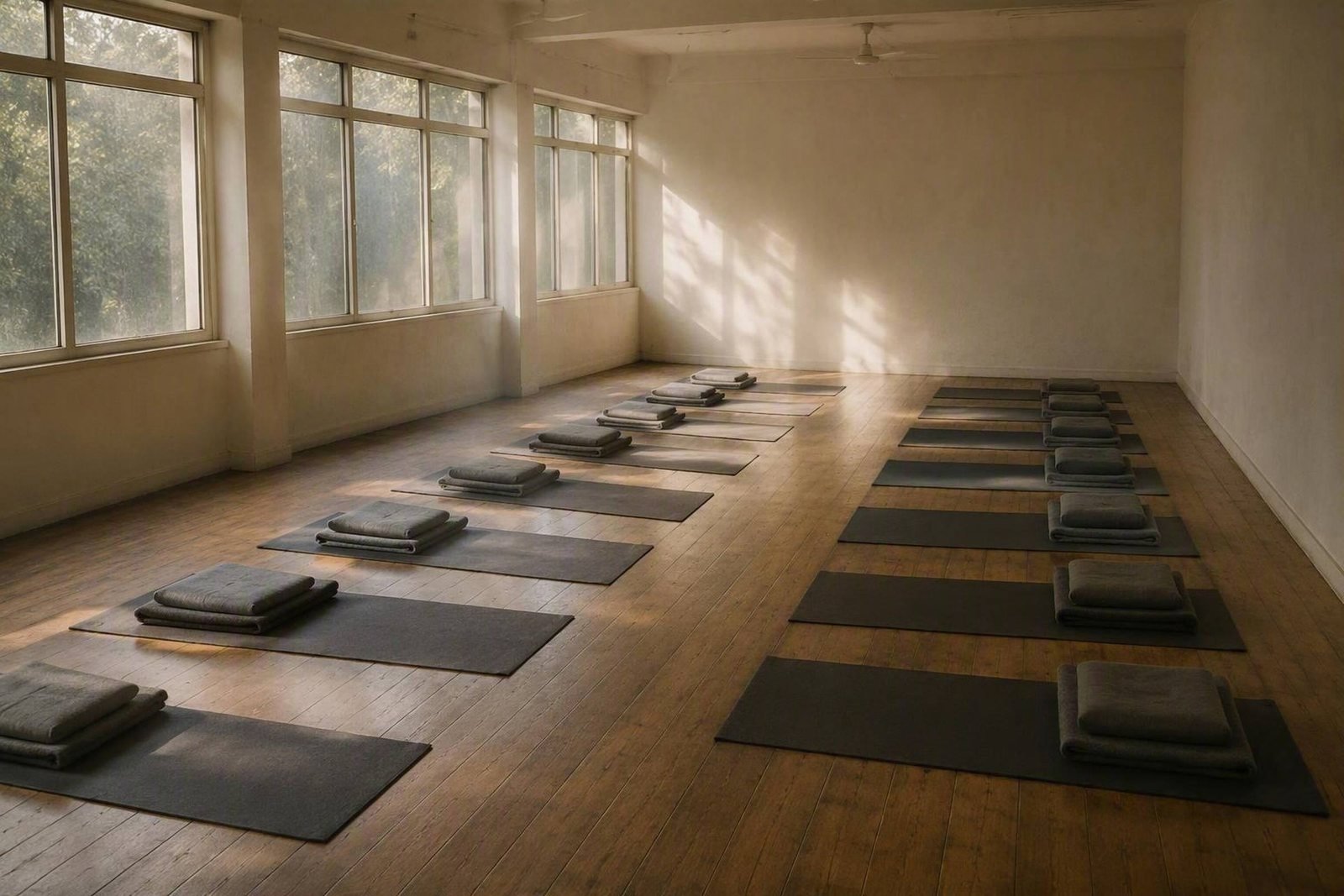 A practice room before a session
